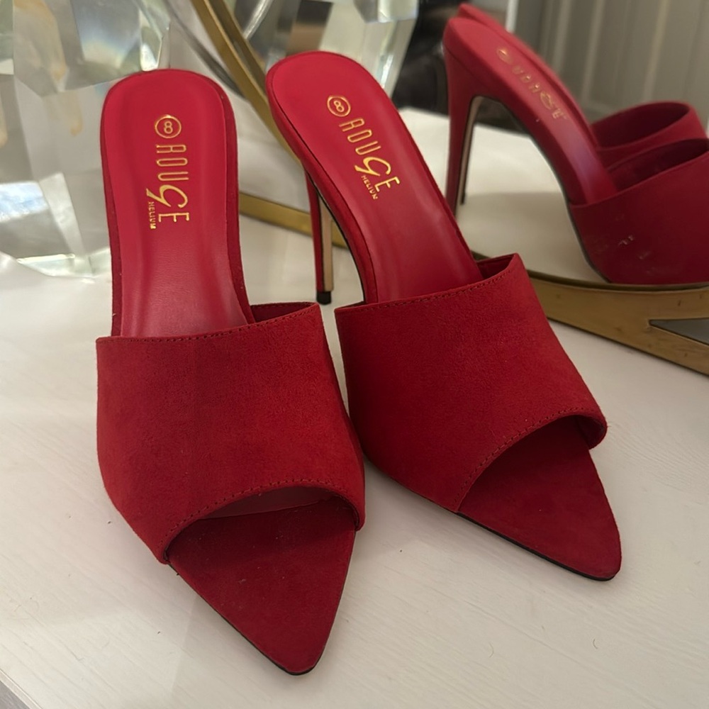Red Suede Heels